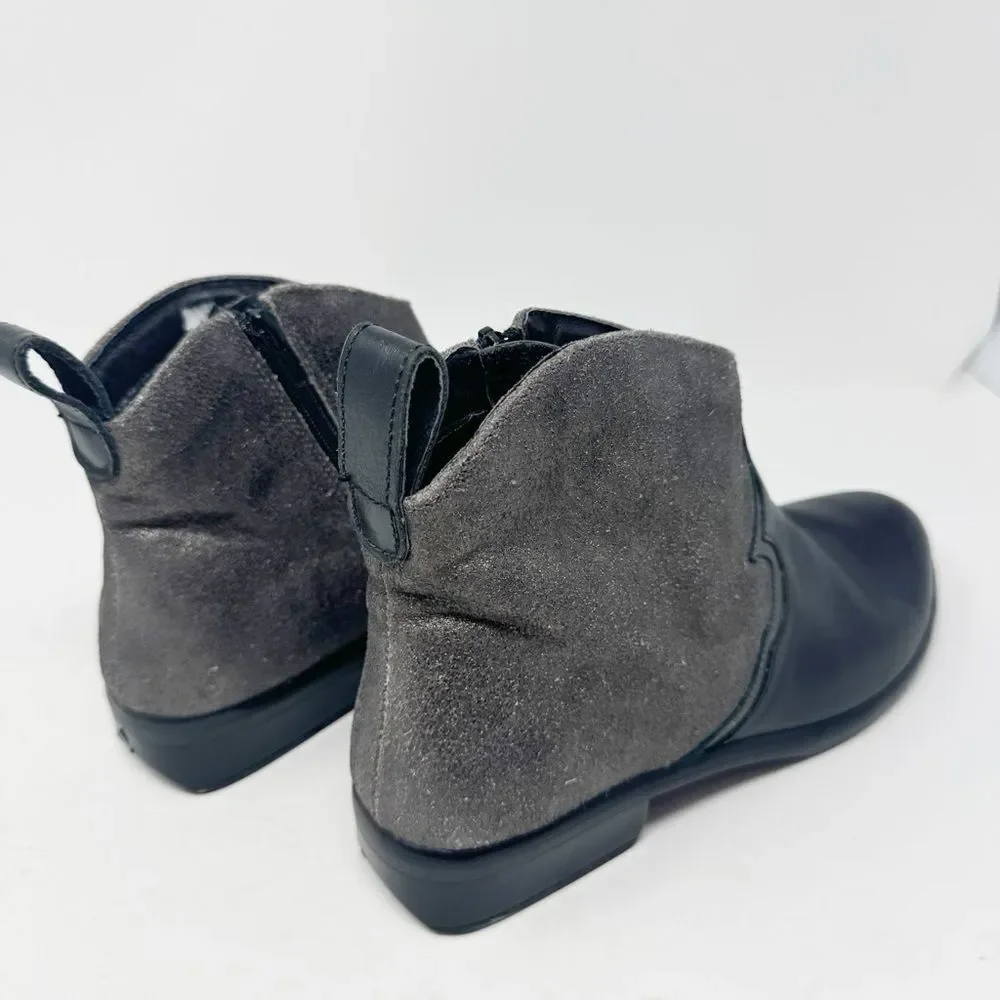 NAOT | Sirocco Black & Gray Metallic Leather Ankle Boots Booties Women’s Size 41